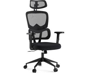 SENSE7 Silla de Oficina Ergonómica con Malla y Reposacabezas Ajustable | Reposabrazos ajustables, ruedas de goma silenciosas, diseño moderno, para trabajo en casa, para uso diario