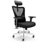 SENSE7 Silla de Oficina, Silla de Escritorio giratoria con reposabrazos 4D, Respaldo reclinable 90°-120°, Negro