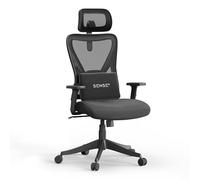 SENSE7: Silla de oficina ergonómica, silla de escritorio, silla de oficina giratoria, con altura ajustable, reposacabezas y reposabrazos, capacidad de hasta 130 kg, diseño de malla, color