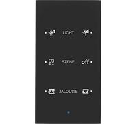 Sensor confort configurado, 3 fases, berker TS Sensor de hager, cristal, negro