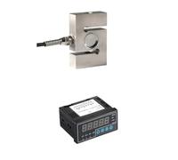 Sensor de celda carga tipo S con pantalla indicadora compresión y tensión pesaje 200 kg 300 500 1 T 2(1T and Indicator)