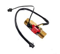 Sensor de flujo de agua YF-B7 con detección de temperatura 1-25Lmin 1.75MPa H57 Cobre Medición precisa G1/2 pulgadas Interfaz NPN Salida de pulso 30cm Cable Compatible con Sistema de Control