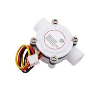 Sensor de flujo de líquido 3.5-24V DC Hall Switch para calentador de agua y sistema de riego, 1380 pulsos/L (S402C)