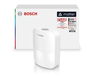 Sensor de MOV. Bosch Smart Home II [+M], Detector de MOV. para exter. e Inter., Certificado EN Grado 2, luz de Orient., Filtro p. Animales peq., área de detec. de hasta 13 m, compat. con Matter