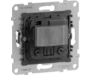 Sensor de movimiento Legrand SEANO, modelo "Einsatz", para 2 cables, ángulo de detección de 70°, con activación manual, potencia máxima de 2-150W, alcance máximo de 8 metros, 1 unidad.