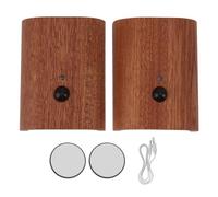 Sensor de Movimiento Pasillo Noche de Luz, Detección de Cuerpo Humano y Luz LED de Doble Modo Sensible a la Luz, Hecha de Madera con Dirección Ajustable de 360 grados para