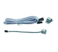 Sensor de movimiento PIR blanco y cable de extensión de 5 m para iluminación LED de escalera, interruptor de inducción de cuerpo humano de 12 V 24 V, kit de controlador automático de rango (cable)