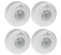 Sensor de movimiento PIR Maclean 4 piezas alcance 6m carga 1200W IP20 MCE314 W
