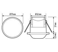 Sensor de presencia Esylux BASIC EXPR, alcance 360°, infrarrojos, 1 canal, FM, grado de protección IP23, color blanco
