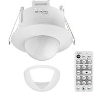 Sensor de presencia Oktaplex, instalación empotrada, infrarrojos, detección de movimiento de 360°, para interior, 230V, color blanco, compatible con LED
