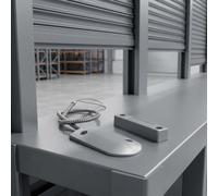 Sensor de puerta de garaje de metal, 40 mm de distancia, color plateado | NO , conexión de 2 cables, compatibilidad universal, fácil instalación, flexible de usar