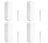 Sensor de puerta WiFi, 4 unidades de contacto para puerta y ventana, sensor de ventana de puerta inalámbrico, sensor de contacto de ventana inteligente para Tuya APP/Zigbee, seguridad doméstica y