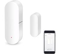 Sensor de Puerta WiFi, Sensor de Contacto de Ventana Inteligente, Alarma inalámbrica de Senso r de Puerta de Ventana, Compatible con Alexa y Google Assistant, no Requiere concentrador, 1 Pack