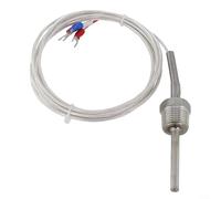 Sensor de sonda de acero inoxidable Pt100 de 50 mm con alambre aislado y rosca NPT 2 para una detección precisa de la temperatura