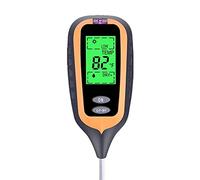 Sensor de Sonda Extendida Digital 4 en 1 Méter de PH Suelo Temperatura Moisture Solar METER TESTER for PLANTAS DE JARDIN FLORES(Square)