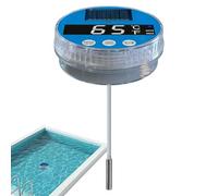Sensor de temperatura de piscina digital con energía solar | Monitor de temperatura para piscina para piscina spa baño frío casa al aire libre jardín