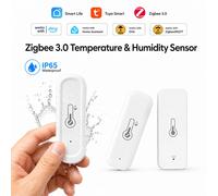 Sensor de Temperatura y Humedad IP65 Zigbee 3.0, Higrómetro Inteligente Tuya Smart Life, Resistente al Agua, Compatible con Alexa, Home Assistant y Zigbee2MQTT Tuya Zigbee Version