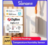 Sensor de Temperatura y Humedad Zigbee SONOFF, Airguard TH Lite SNZB-02B para Hogar Inteligente, Control por Aplicación Ewelink, Compatible con Alexa y Google BLANCO