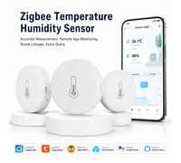 Sensor de temperatura y humedad Zigbee Tuya para interiores, funciona con Tuya Smart Life, Google Home Assistant, Zigbee 2MQTT, ZHA Tuya Zigbee Version