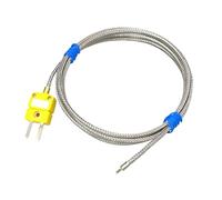 Sensor de termopar tipo K, cable blindado de alta temperatura de acero inoxidable roscado M6, 1000°c(K- 1m-Screw)