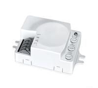 Sensor Detector de Movimiento Ajustable Cuerpo ABS Rango 2-8m | Tecnología de microondas de 5,8 G, cobertura de 360 grados, activación automática, ideal para entradas y puertas