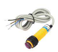 Sensor Fotoeléctrico E3F-DS10P1 M18 Infrarrojo Reflexión Difusa 10cm 3 Hilos Alta Precisión para Automatización Industrial Detección Objetos