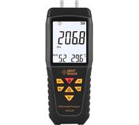 Sensor inteligente AS511B: Manómetro digital de presión diferencial, rango de -206,8 a 206,8 kPa. Probador de presión de aire y gas con doble puerto y pantalla LCD retroiluminada. Admite la medición d