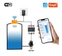 Sensor ultrasónico de nivel de líquido Tuya con bomba de agua, controlador automático, indicador de alarma inteligente, Monitor de tanque remoto
