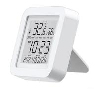 Sensor WiFi Temperatura Humedad Interior para Smart Home Sensor(White) | Integración smart home, control remoto app, alertas instantáneas, diseño blanco elegante, compatible iOS Android