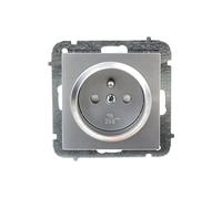 Sentia 5901752630307 1434-56 Electro-plast - Enchufe simple Z/U 16 A con biseles plateado brillante