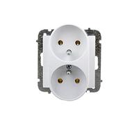 Sentia Enchufe doble con/u 16A IP20 blanco 1443-10 elektro-plast nasielsk 5906868431060