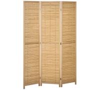 Separador de ambientes plegable HOMCOM de 3 paneles, 120x170 cm, de bambú natural claro 48x24cm