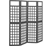 Separador de ambientes tipo biombo, de 4 paneles, fabricado en madera maciza de pino, color , dimensiones 161x180 cm, plegable, ideal como pantalla divisoria para salón, dormitorio, balcón, jardín, us