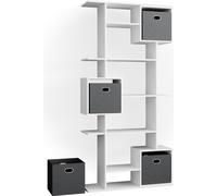 Separador de ambientes Vicco Cube Blanco 92 x 187.7 cm con 2 cajas plegables, Model 37009