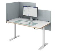 Separador de Escritorio Ajustable en Altura Leitz - Pantalla de Privacidad con Ajuste Continuo, Materiales Insonorizantes y Montaje con Pinza - 60 x 70cm