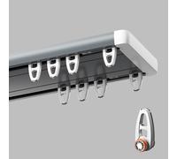 Separador de habitación con ruedas silenciosas de 100 cm, resistente partición gris para sala de estar y dormitorio, ideal para pistas de privacidad óptimas para armario y soluciones de ahorro de