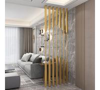 Separador de habitación de suelo a techo, sin taladro, listones de metal columnares, 8 piezas, 290 cm, elegante partición para el hogar, oficina y dormitorio, fácil de instalar, ahorra espacio