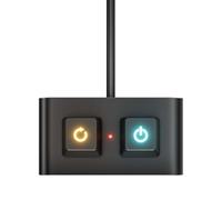Separador de interruptor de PC con botón de encendido/apagado/reinicio LED colorido para escritorio e Internet