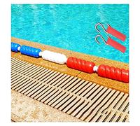 Separadores De Carriles Para Piscinas, Kits De Flotadores De Cuerda De Pe Para Piscinas Con 2 Ganchos De Acero Inoxidable, Boyas Anti-Uv Y Antiarañazos, Para Identificar ，Dia 6cm/2.3in 18m/59.0ft