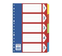 Separadores dohe carton colores a4 5 pestañas 16 taladros