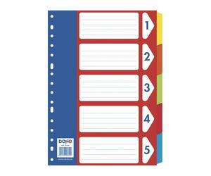 Separadores dohe carton colores a4 5 pestañas 16 taladros