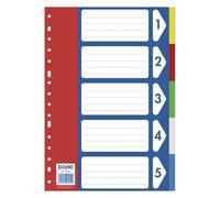 Separadores dohe pp colores fº 5 pestañas 16 taladros