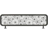 Separadores huecos de metal para cabina de restaurante, panel de privacidad, división de valla baja para áreas de comedor, bar de hotel, 11.8 x 43.3 pulgadas
