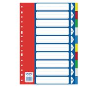 Separadores polipropileno 10 posiciones 5 colores folio 227x315 dohe 9