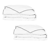 sephironlbb Edredón de invierno de plumón, 2 unidades, 150 x 200 cm, funda de microfibra con relleno de plumas de pato, transpirable, lavable, cálido, para cama individual, habitación de invitados