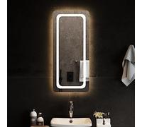 sephironlbb Espejo de baño LED de 40 x 90 cm, sin marco, con protección IP65, interfaz USB, cristal de 4 mm, montaje en pared vertical horizontal, espejo de tocador iluminado para baño, dormitorio