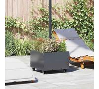 sephironlbb Soporte para sombrilla de acero antracita de 45 x 45 x 45 cm, estable con ruedas y ángulo ajustable de 360°, para jardín, terraza, balcón, base pesada