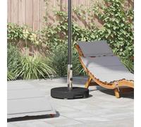 sephironlbb Soporte para sombrilla de granito negro con diámetro de 45 x 37,5 cm, soporte para sombrilla estable con ruedas, base resistente a la intemperie para jardín, balcón, terraza, base pesada