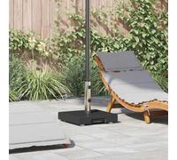 sephironlbb Soporte para sombrilla de granito negro con ruedas, 41 x 41 x 37 cm, base pesada para jardín, balcón, terraza, uso al aire libre, soporte estable para suelo