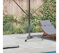 sephironlbb Soporte para sombrilla plateado de acero, 23 x 15,5 x 6 cm, estable para jardín, balcón, terraza, con base pesada y fácil montaje para un agarre seguro en el exterior